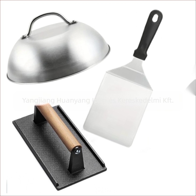 Grill eszközök készlet, 3 darab, rozsdamentes acél, Huanya márka