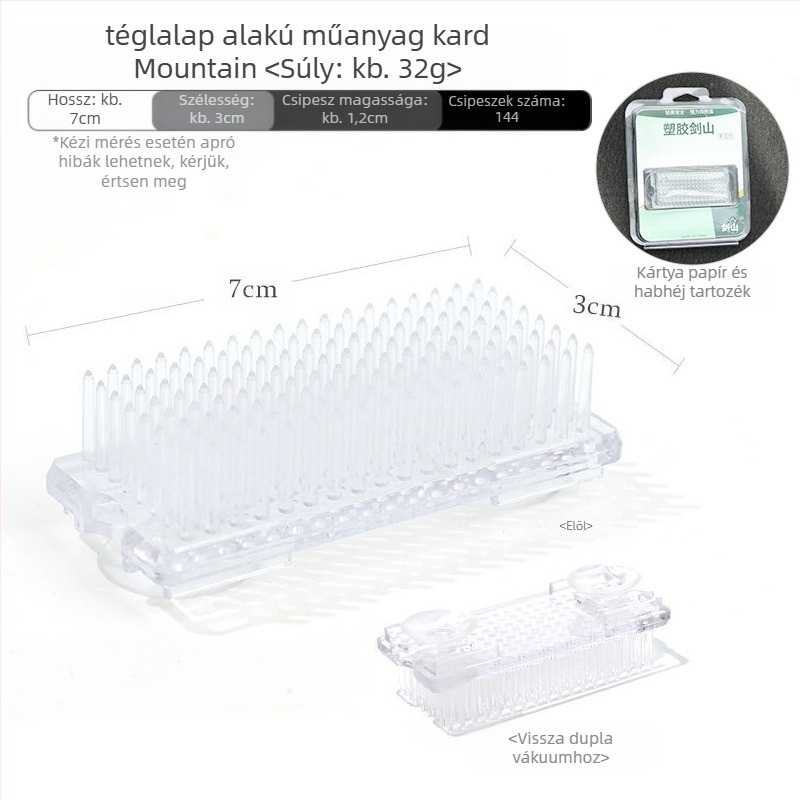 Jianshan műanyag virágdíszítő alap, 3 db szívócsésze