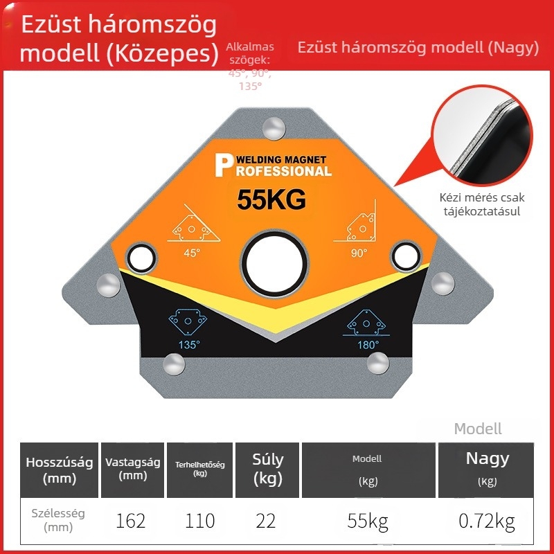 Fulida – erős mágneses hegesztő helymeghatározó, derékszög tartó