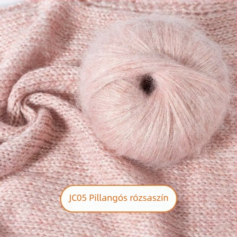 Mohair fonal – lélegő forgás, Reunion vonal, kézi kötéshez, spray-mohair, Blue Tears