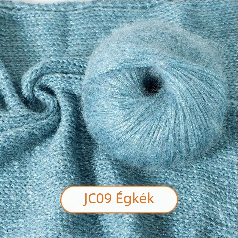 Mohair fonal – lélegő forgás, Reunion vonal, kézi kötéshez, spray-mohair, Blue Tears