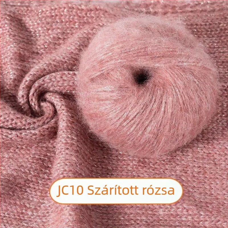 Mohair fonal – lélegő forgás, Reunion vonal, kézi kötéshez, spray-mohair, Blue Tears