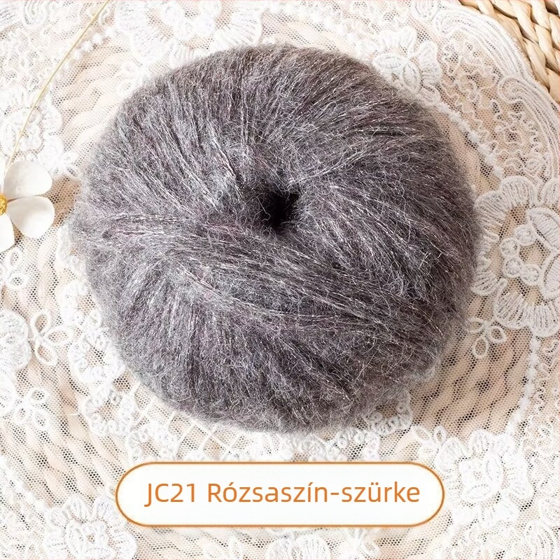 Mohair fonal – lélegő forgás, Reunion vonal, kézi kötéshez, spray-mohair, Blue Tears
