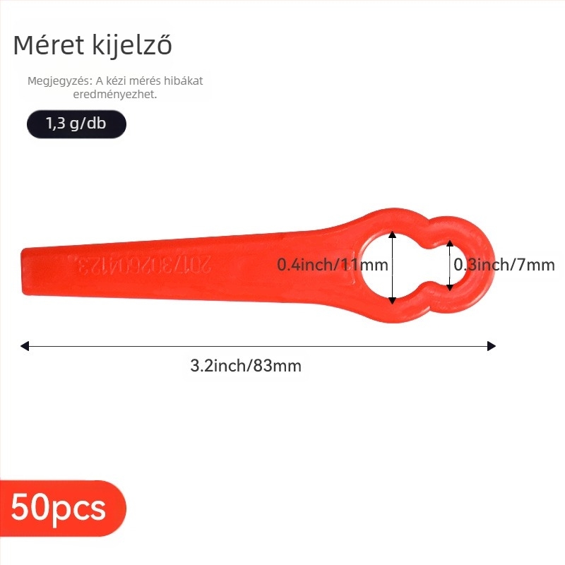 Műanyag penge fűnyíróhoz - univerzális cserealkatrész - Realistic (Márka: Realistic; Alkalmazás: fűnyíró; Testreszabás: Nincs)