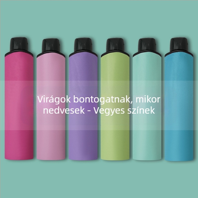 Női összecsukható nap- és eső ernyő, kézi nyitás-zárás, UPF 50+, 8 acél merevítő, tömeg 320 g