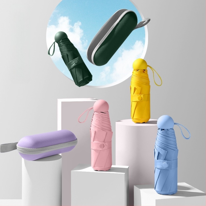 Red Leaves Öt szegmensből álló napernyő, uniszex, kompakt, 6 bordás váz, manuális nyitás, UPF 50+, 190T anyag