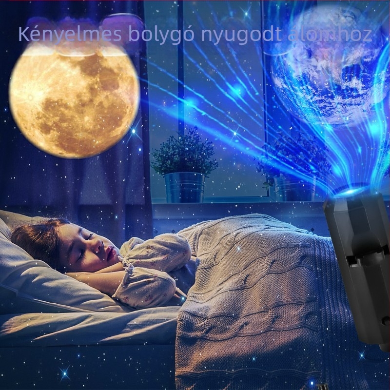 USB Holdprojekciós lámpa, állítható magasságú, függőleges tartóval, 5V fényforrás, éjjeli fény a hálószobába
