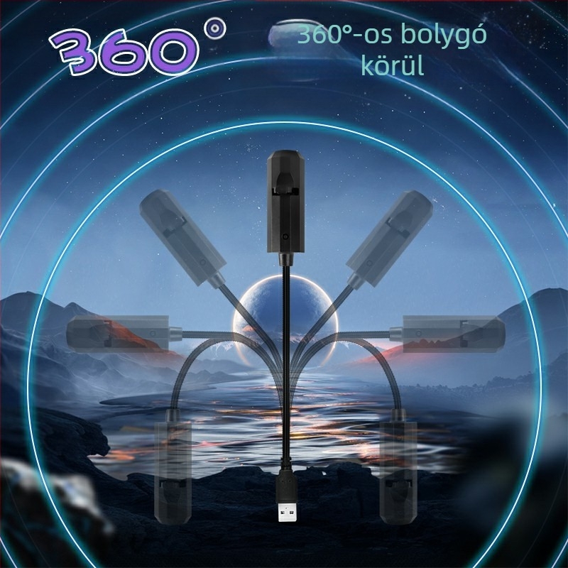 USB Holdprojekciós lámpa, állítható magasságú, függőleges tartóval, 5V fényforrás, éjjeli fény a hálószobába