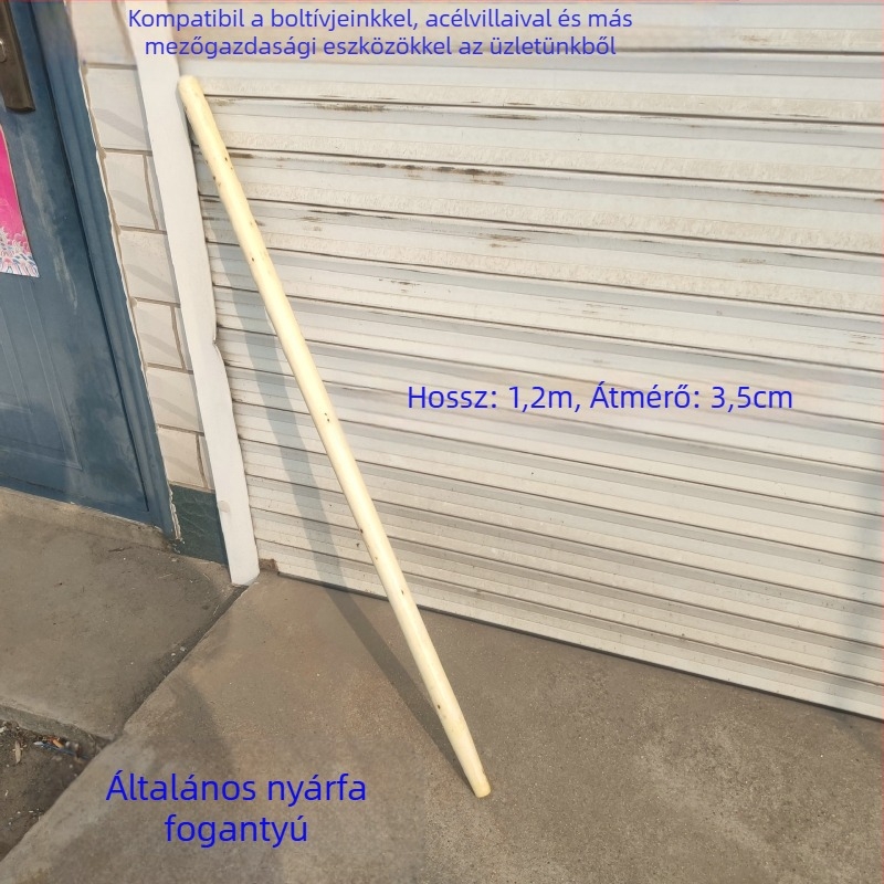 Hótoló lapát közepes széntartalmú acél fejjel és fa nyéllel, tömege 1,2 kg, fej vastagsága 1,3 mm