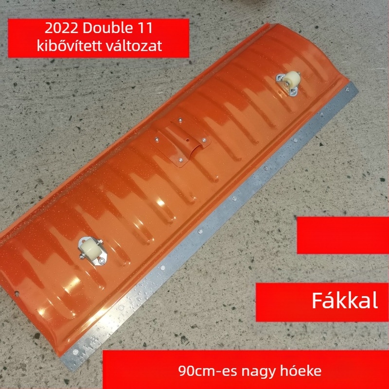 Hótoló lapát közepes széntartalmú acél fejjel és fa nyéllel, tömege 1,2 kg, fej vastagsága 1,3 mm