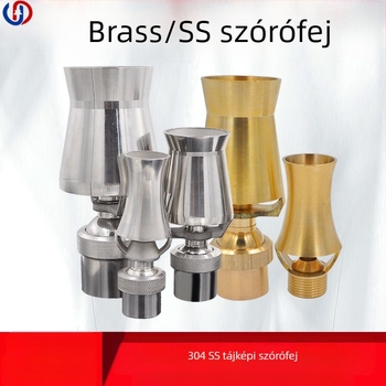 Szökőkúti fej, teljesen rézből, 304 rozsdamentes acél, univerzálisan állítható, jégtorony-fa design tájképekhez