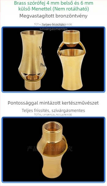 Szökőkúti fej, teljesen rézből, 304 rozsdamentes acél, univerzálisan állítható, jégtorony-fa design tájképekhez