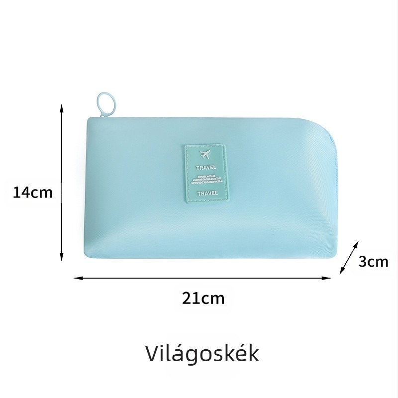 Adatkábelt és fejhallgatót tároló táska – kézitáska stílus, poliészter, modell xksmb, utazáshoz, zárás