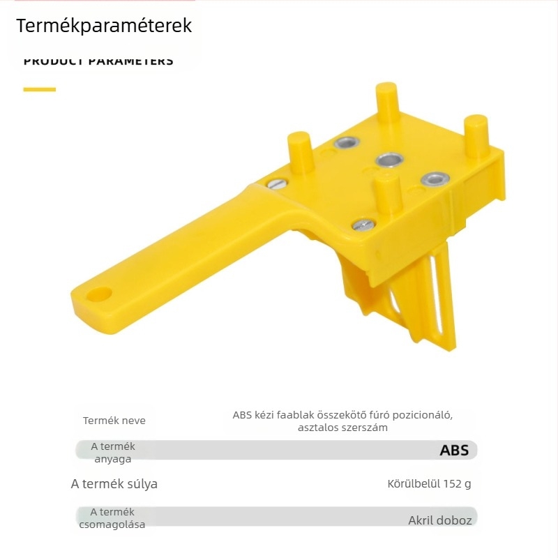 Faipari egyenes lyukasztó, ABS kézi lyukhelymeghatározó fa összeszereléséhez, 1 készlet, középszintű standard, háztartási használatra