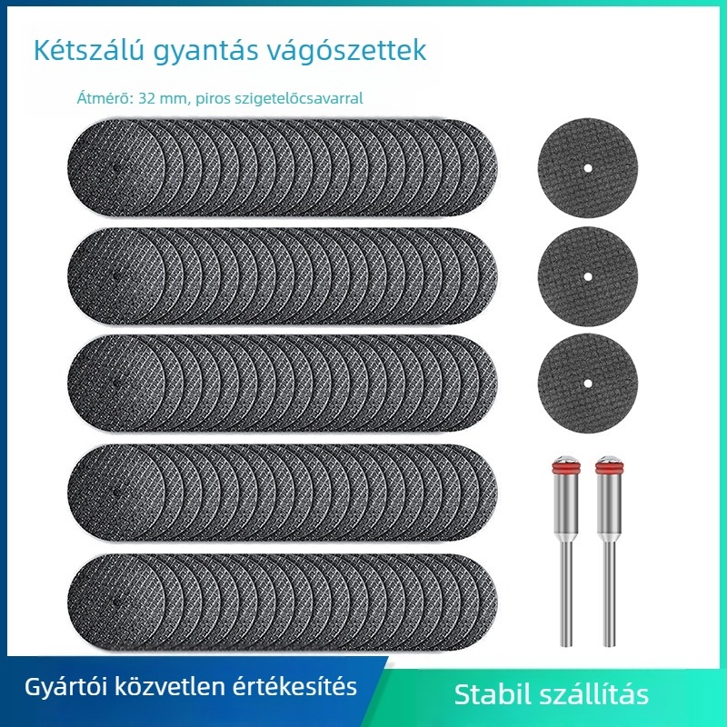 Asahikawa Mini elektromos reszelő vágókorong készlet – dupla szövésű korongok gyanta és fém vágásához