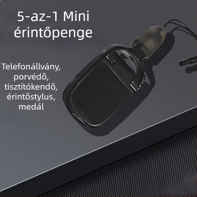 5-az-1-ben állvány telefonhoz és tabletához kapacitív stylusszal és műanyag burkolattal