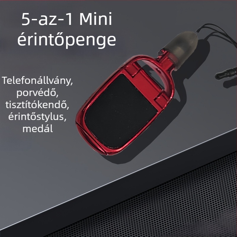 5-az-1-ben állvány telefonhoz és tabletához kapacitív stylusszal és műanyag burkolattal