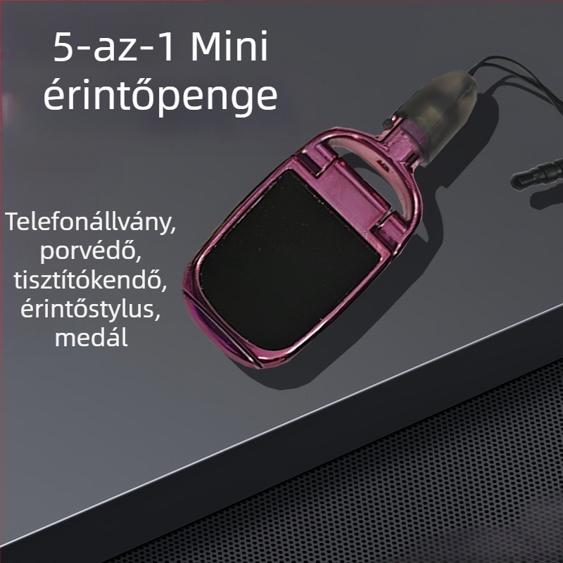 5-az-1-ben állvány telefonhoz és tabletához kapacitív stylusszal és műanyag burkolattal