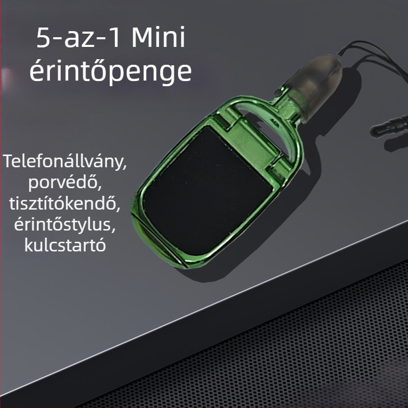 5-az-1-ben állvány telefonhoz és tabletához kapacitív stylusszal és műanyag burkolattal