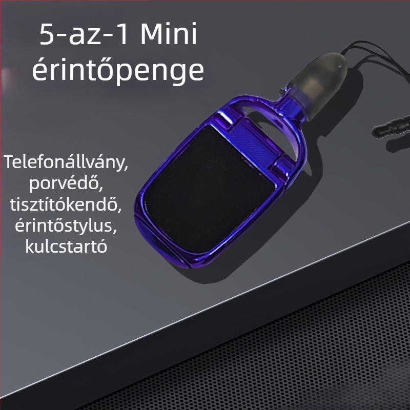 5-az-1-ben állvány telefonhoz és tabletához kapacitív stylusszal és műanyag burkolattal