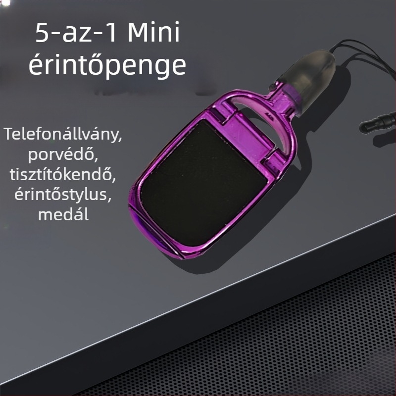 5-az-1-ben állvány telefonhoz és tabletához kapacitív stylusszal és műanyag burkolattal