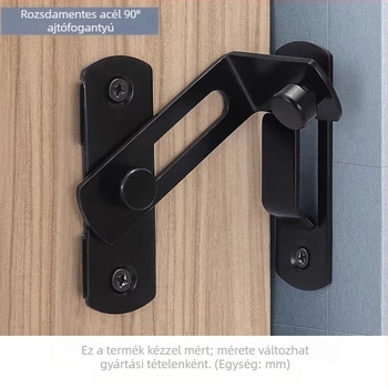 Nerez acél ajtózár, H-típus retesz, ajtó kiegészítő, felület spray bevonat, Meishijia