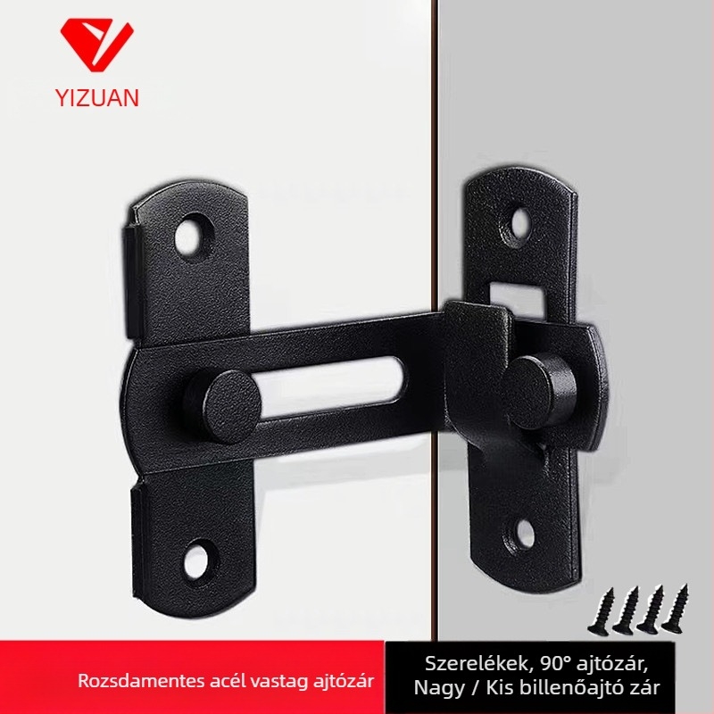 Nerez acél ajtózár, H-típus retesz, ajtó kiegészítő, felület spray bevonat, Meishijia