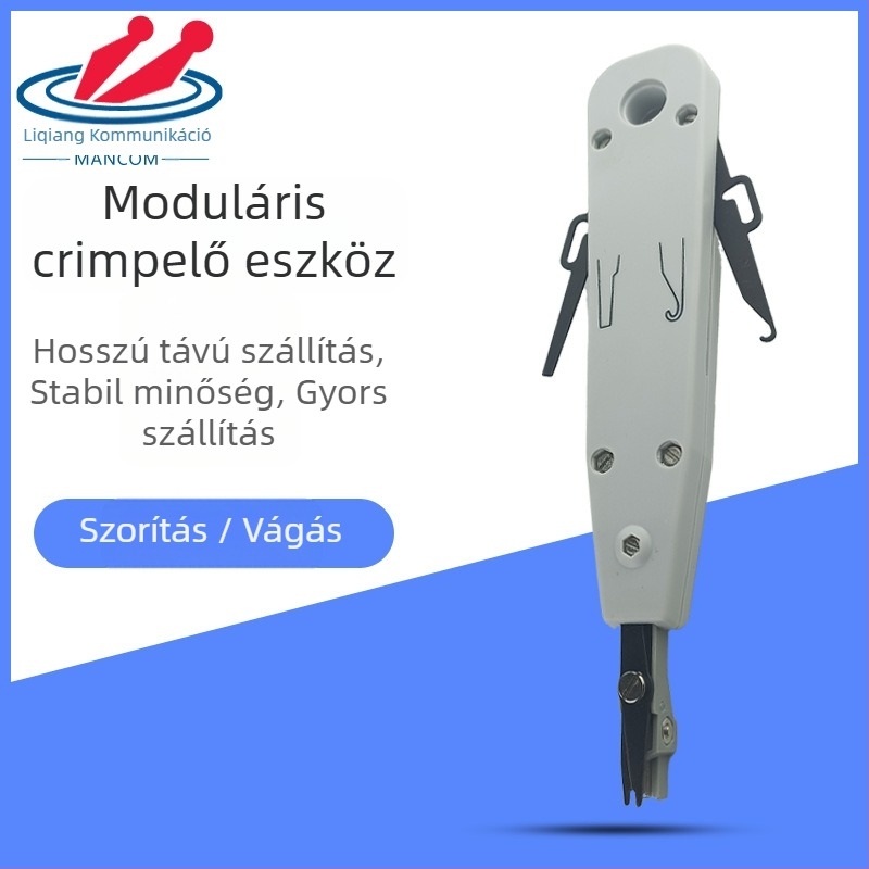 KD-1 Hálózati modulhoz kábelvágó – ABS + szerszámacél, tömeg 53 g, alkalmas 110-es patch panelhez és hálózati/telefonos modulokhoz