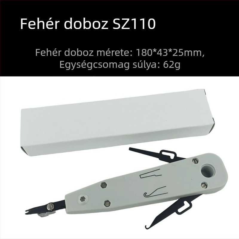 KD-1 Hálózati modulhoz kábelvágó – ABS + szerszámacél, tömeg 53 g, alkalmas 110-es patch panelhez és hálózati/telefonos modulokhoz