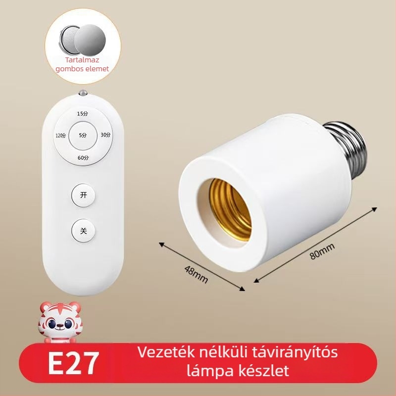 E27 kerámia csavaros lámpatartó, PVC test és árnyékoló, IP20, modell QPD-008, tápfeszültség aljzatból