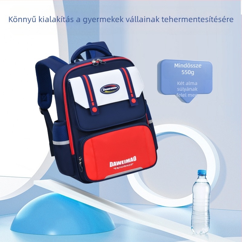 Könnyű vízálló iskolai hátizsák általános iskolásoknak, 2–6. osztály, fiúknak és lányoknak