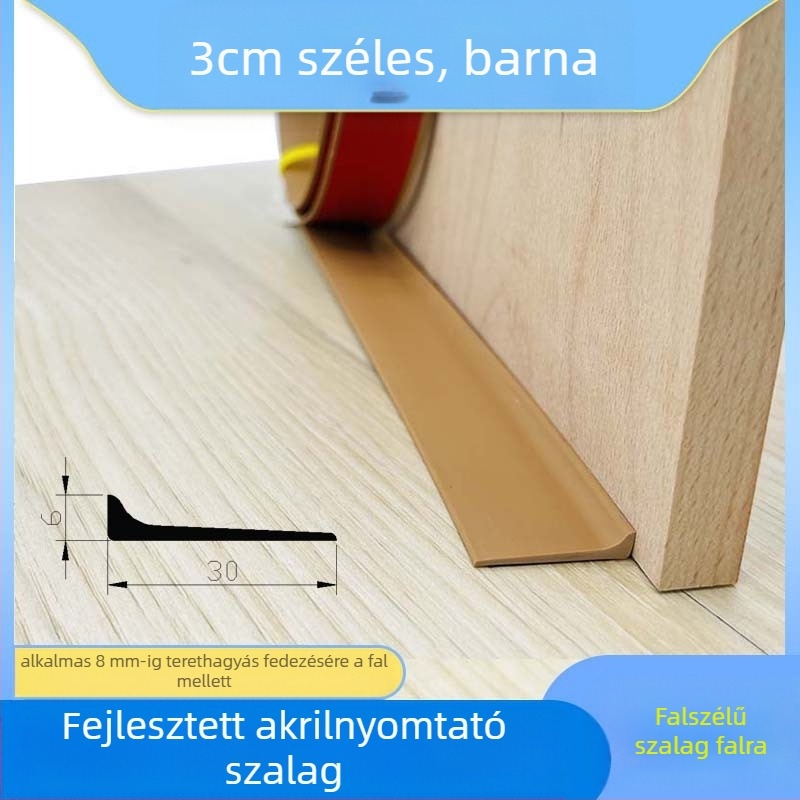 PVC padló élvédő – fényes felület, 3,5 mm vastagság, küszöb-/élprofil, kopásálló 100 ciklus