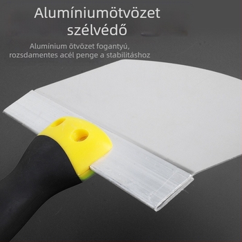 Glettelő kés rozsdamentes acél pengével, műanyag nyél, Jiuling márka, LC cabinet-feeder sorozat