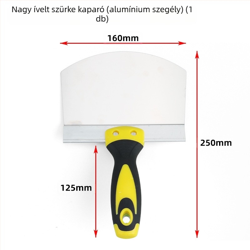 Glettelő kés rozsdamentes acél pengével, műanyag nyél, Jiuling márka, LC cabinet-feeder sorozat