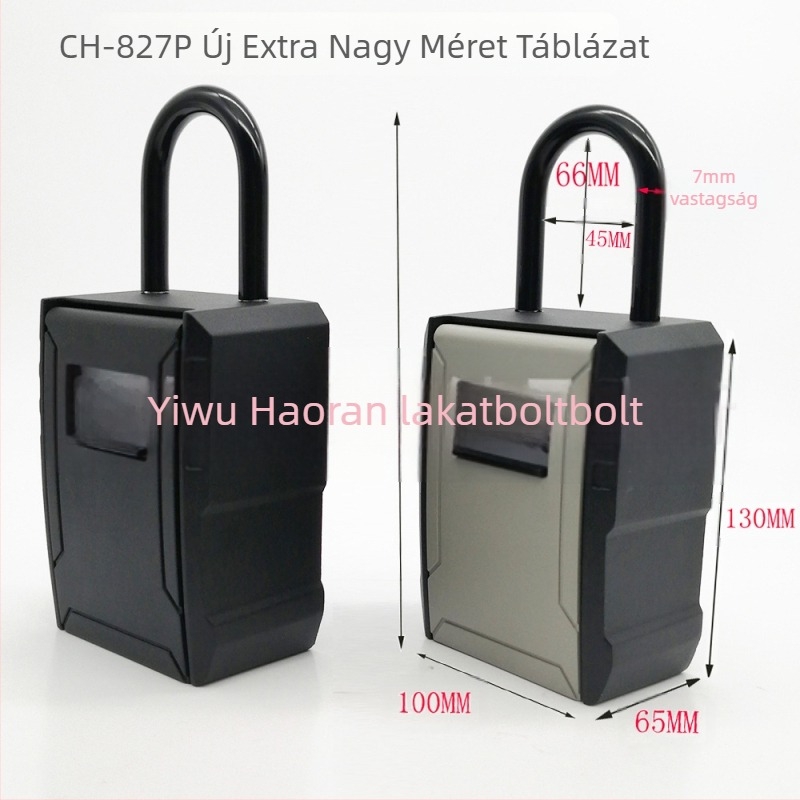 Alumíniumötvözetű kulcsdoboz CH-817/827, modern minimalist stílus, falra vagy akasztóra szerelhető, számzár