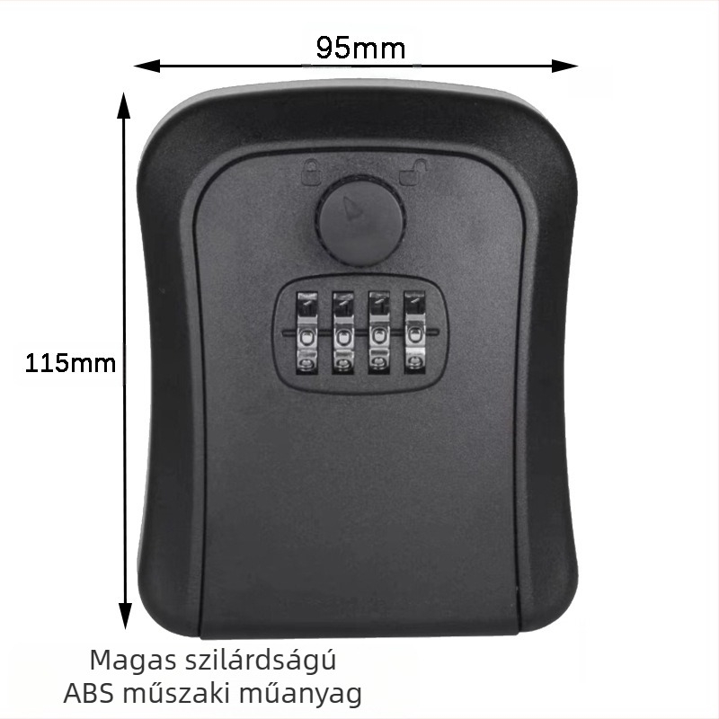 Alumíniumötvözetű kulcsdoboz CH-817/827, modern minimalist stílus, falra vagy akasztóra szerelhető, számzár