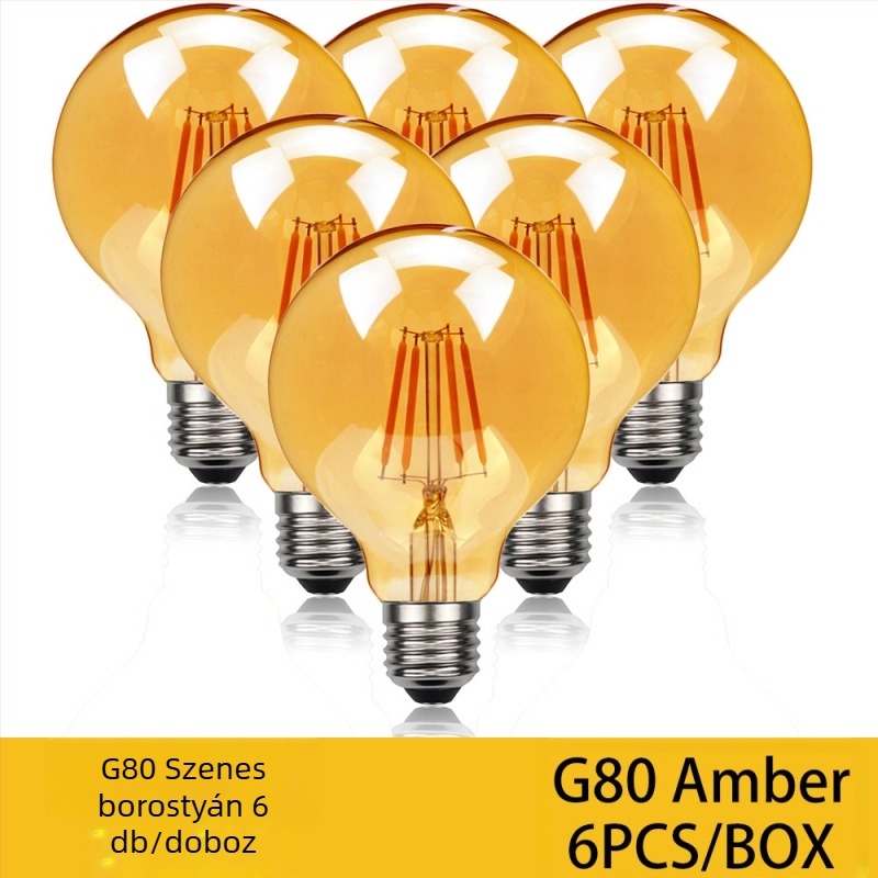 LED Edison-filament izzó, E27 foglalat, ST64 modell, 360 lm, CRI 90+, élettartam 20000 h