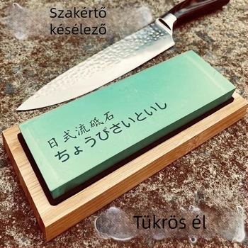 Japán stílusú köszörűkő dupla szemcsé 15000/45000, háztartási és professzionális élezéshez — korund