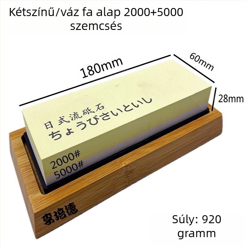 Japán stílusú köszörűkő dupla szemcsé 15000/45000, háztartási és professzionális élezéshez — korund