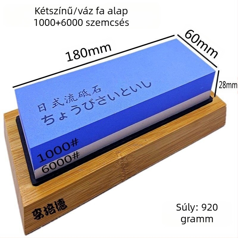 Japán stílusú köszörűkő dupla szemcsé 15000/45000, háztartási és professzionális élezéshez — korund