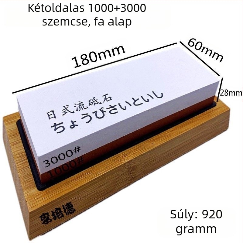 Japán stílusú köszörűkő dupla szemcsé 15000/45000, háztartási és professzionális élezéshez — korund
