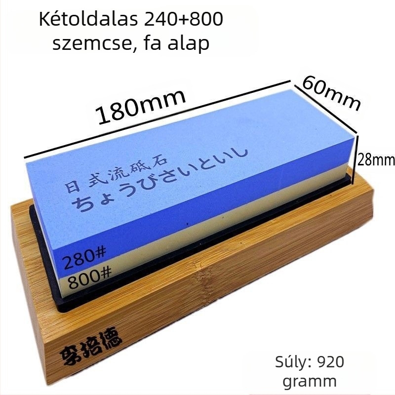 Japán stílusú köszörűkő dupla szemcsé 15000/45000, háztartási és professzionális élezéshez — korund