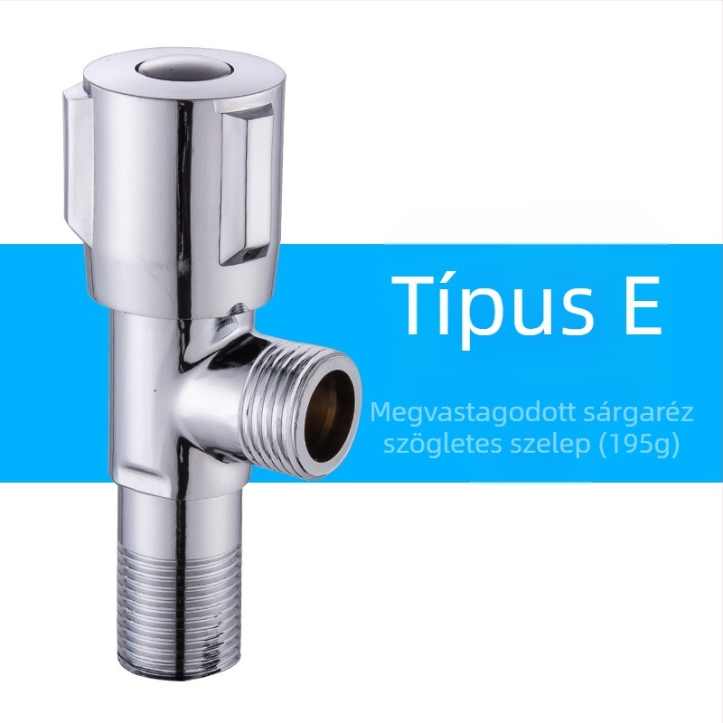 Sárgaréz szögletes szelep, falba építhető, modell 8289, üzemi nyomás 1,6 MPa, belső Ø14 mm