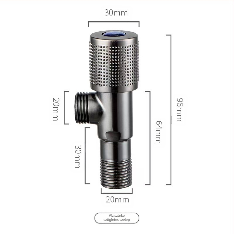 Sárgaréz szögletes szelep, falba építhető, modell 8289, üzemi nyomás 1,6 MPa, belső Ø14 mm