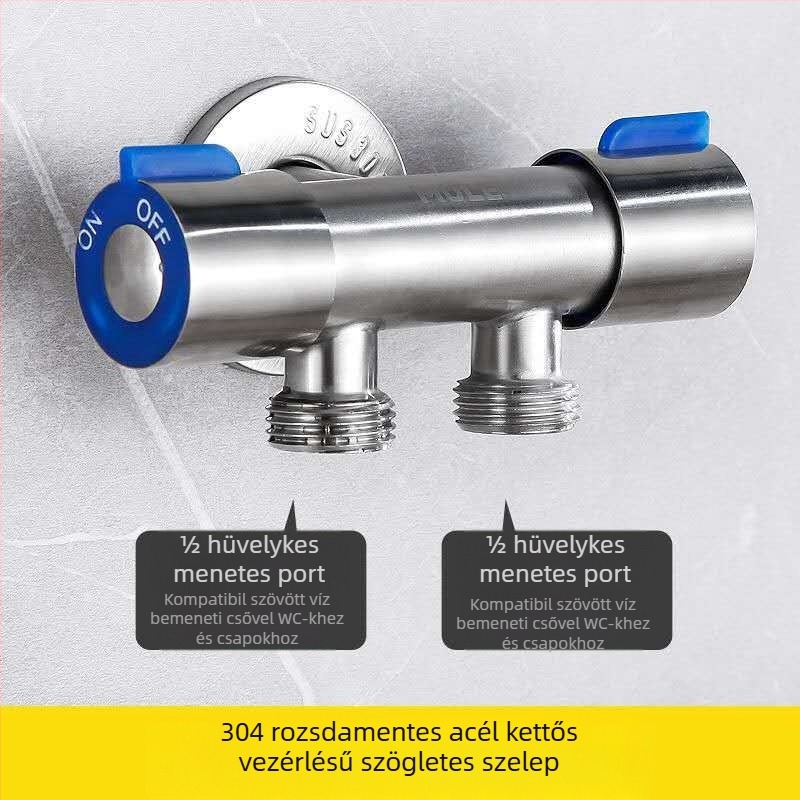 Sárgaréz szögletes szelep, falba építhető, modell 8289, üzemi nyomás 1,6 MPa, belső Ø14 mm