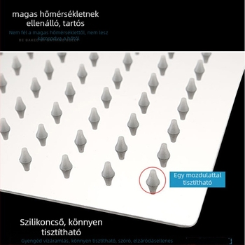 Felső sugárzó zuhanyfej eső funkcióval, rozsdamentes acél, 4 pont univerzális interfész 2 cm, csavaros telepítés, Hongbo