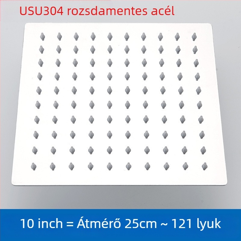 Felső sugárzó zuhanyfej eső funkcióval, rozsdamentes acél, 4 pont univerzális interfész 2 cm, csavaros telepítés, Hongbo