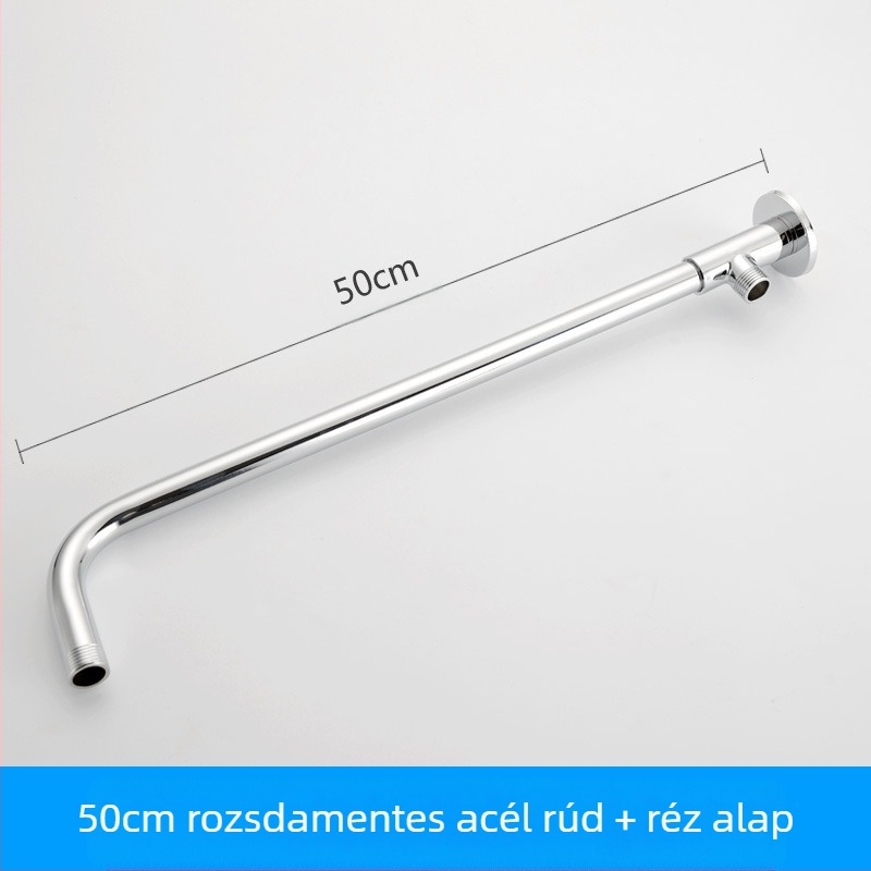 Felső sugárzó zuhanyfej eső funkcióval, rozsdamentes acél, 4 pont univerzális interfész 2 cm, csavaros telepítés, Hongbo