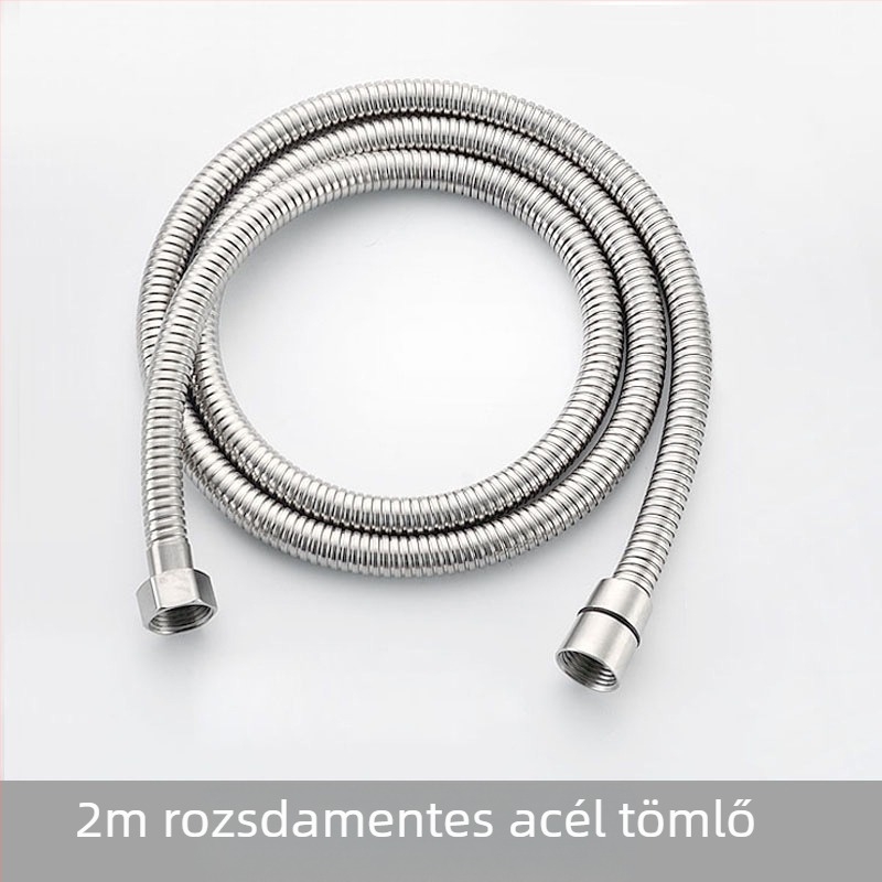 Felső sugárzó zuhanyfej eső funkcióval, rozsdamentes acél, 4 pont univerzális interfész 2 cm, csavaros telepítés, Hongbo