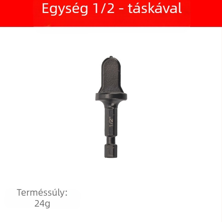 11 darabos hatszögfejű rézcső-expander készlet, kompatibilis fúróval, szénacél anyagból